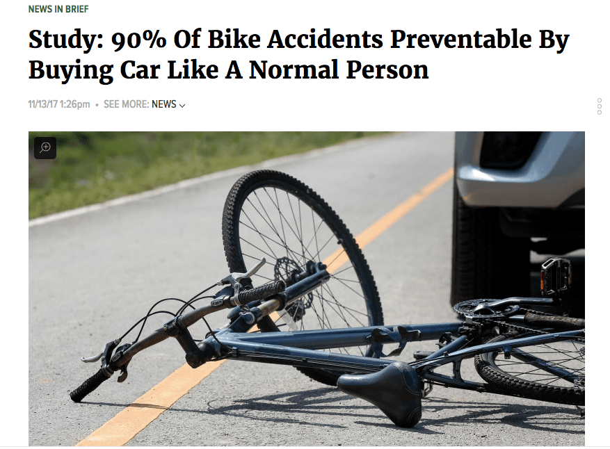 The Onion - Bike Accidents